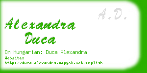 alexandra duca business card